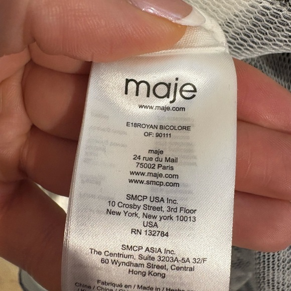 NWOT-Maje Royan Dress Women's Medium Long Sleeve Lace Embroidered Patterned - Picture 9 of 10